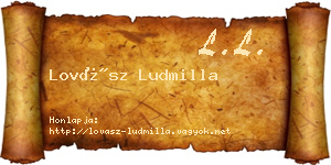 Lovász Ludmilla névjegykártya